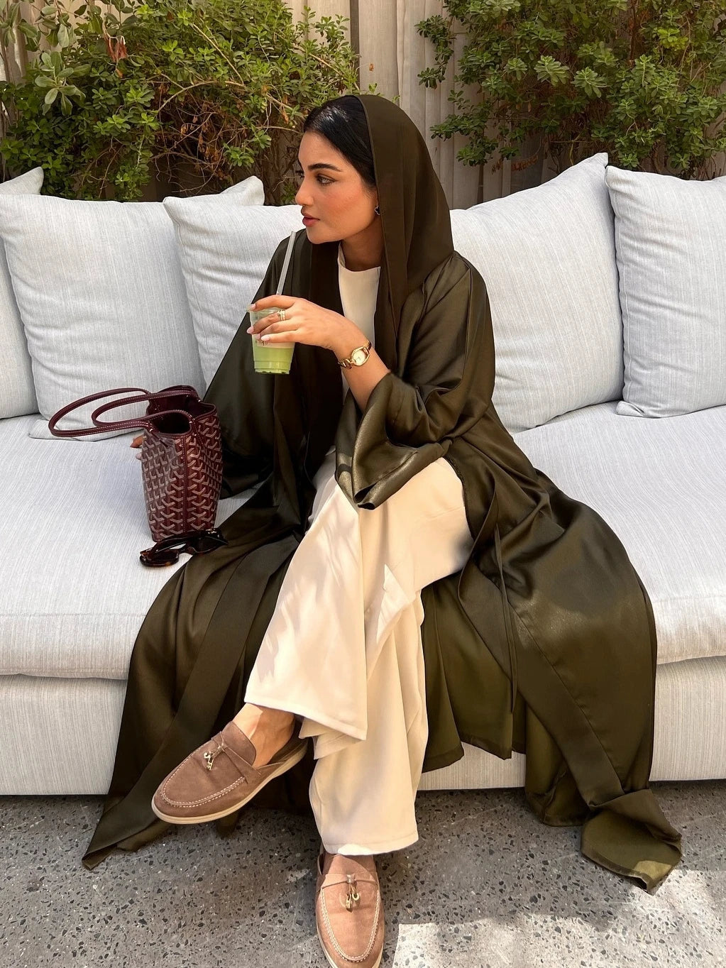 Midori Kaze - Kimono Abaya - Vert