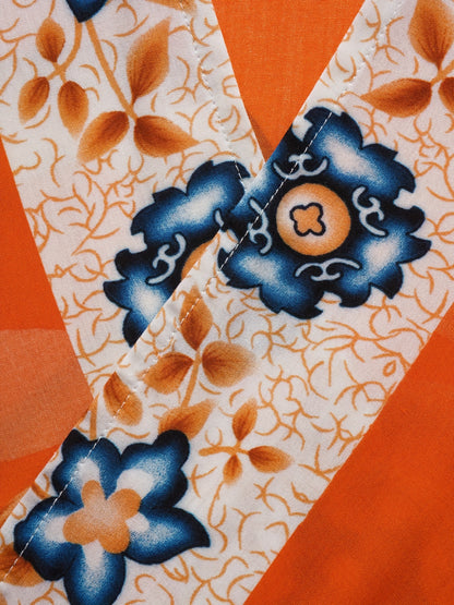 Tsuru - Kimono Moderne à Motifs -  Orange