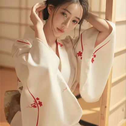 Tsukishiro - Yukata style Japonais -  Blanc