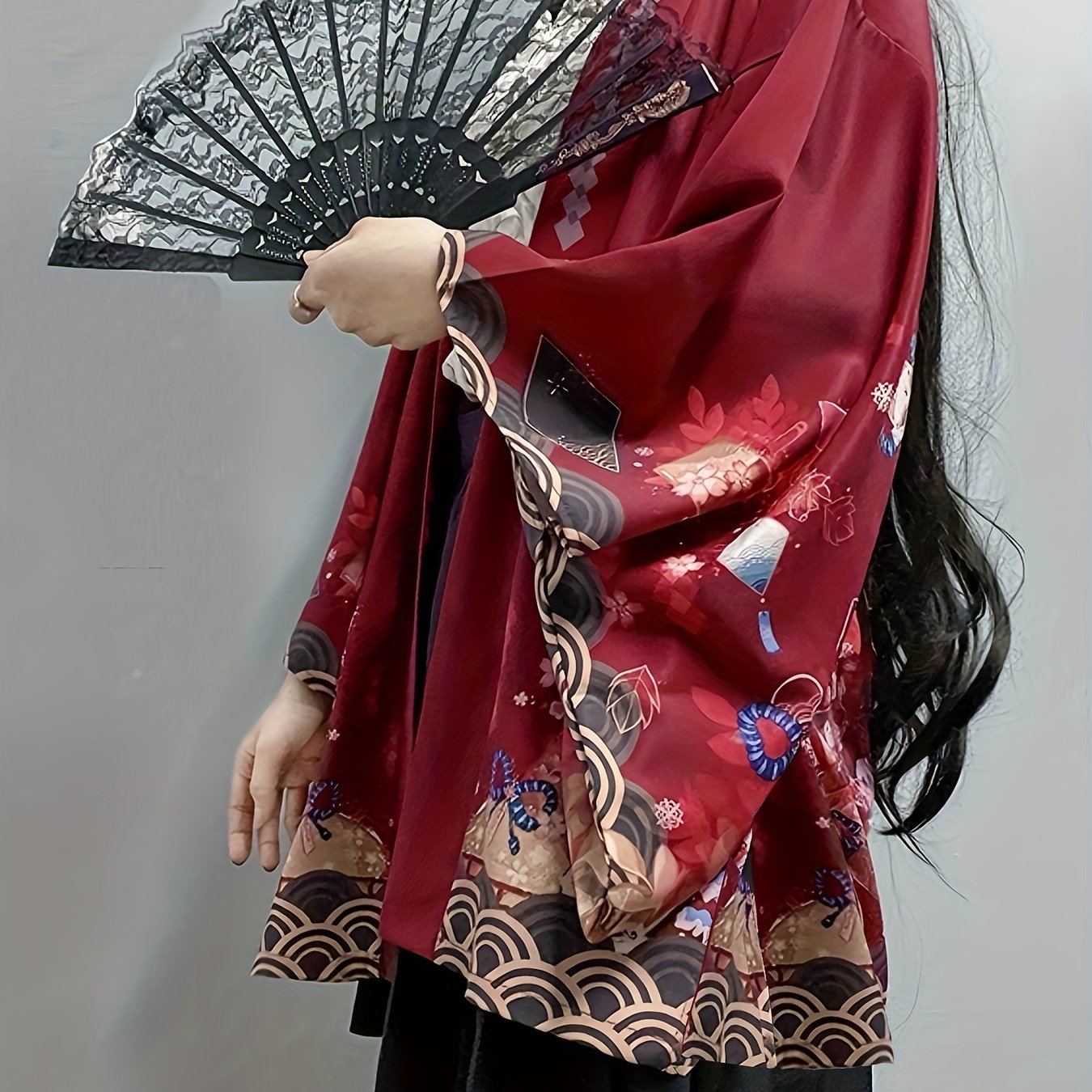 Kādigan Akane - Kimono Japonais - Rouge