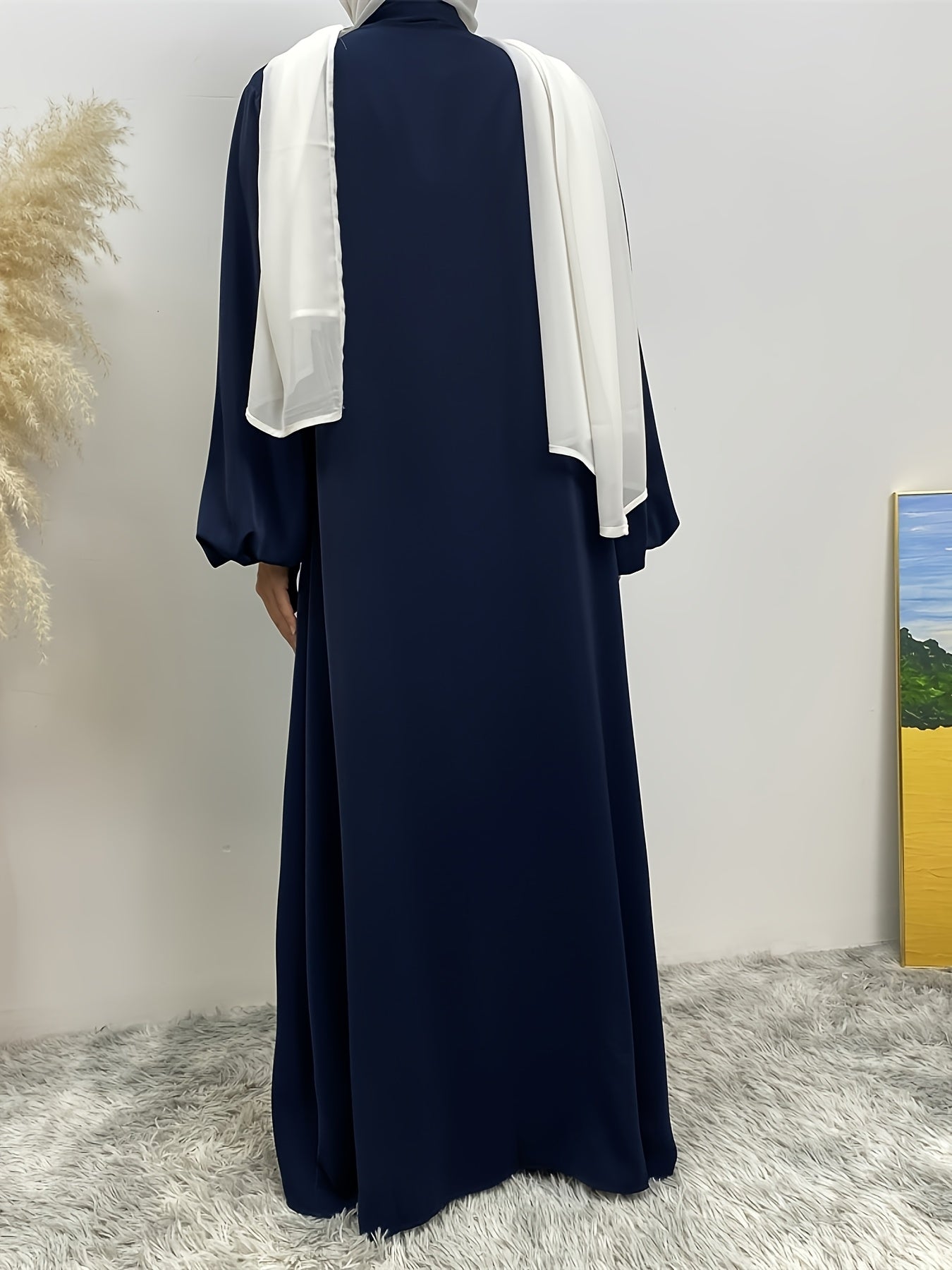 Yami Hana - Kimono Abaya -  Bleu