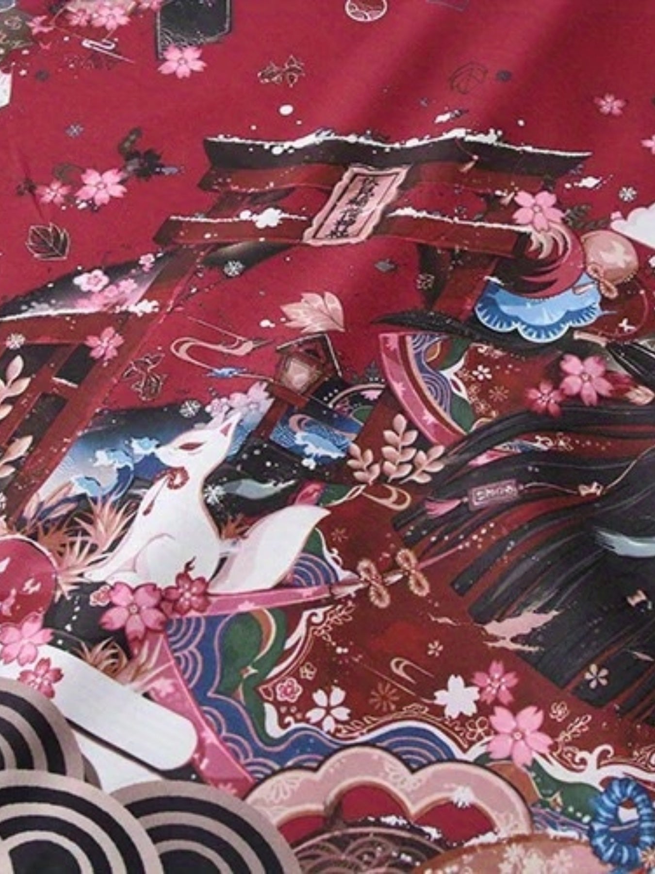 Kādigan Akane - Kimono Japonais - Rouge