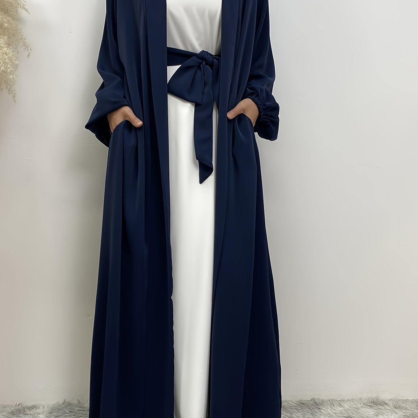 Yami Hana - Kimono Abaya -  Bleu