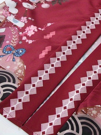 Kādigan Akane - Kimono Japonais - Rouge