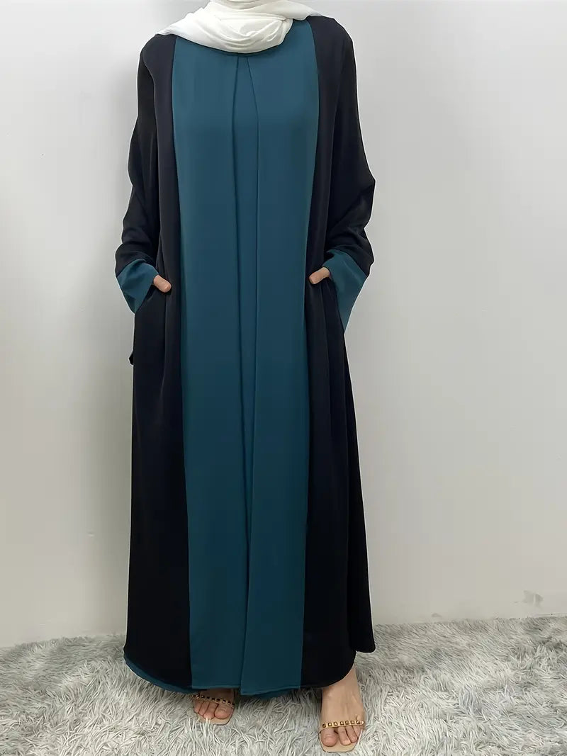 Seikoku - Abaya Kimono - Bleu/Noir