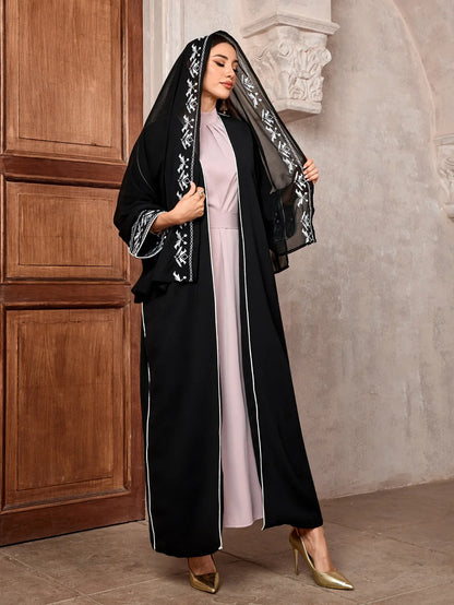 Abaya kimono brodé