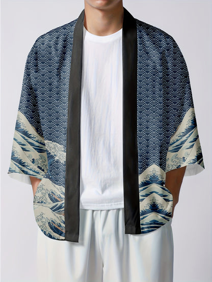 homme portant  Veste Kimono