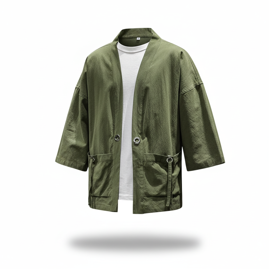 Gsene - Veste courte imprimé rétro - Vert