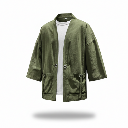 Gsene - Veste courte imprimé rétro - Vert