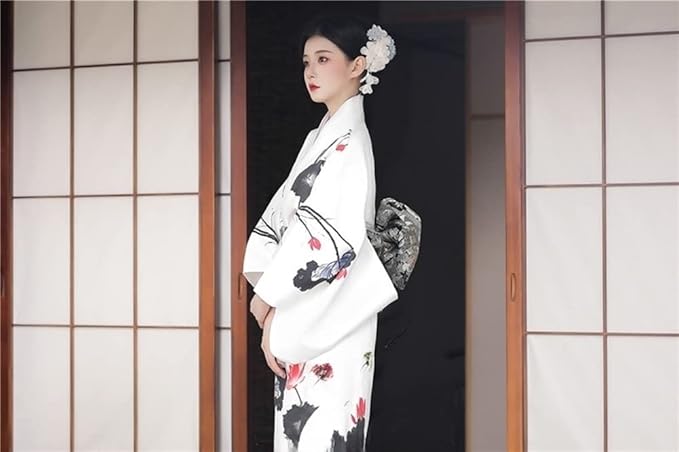 Hakuren - Yukata Japonais - Blanc