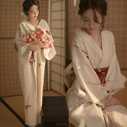 Tsukishiro - Yukata style Japonais -  Blanc