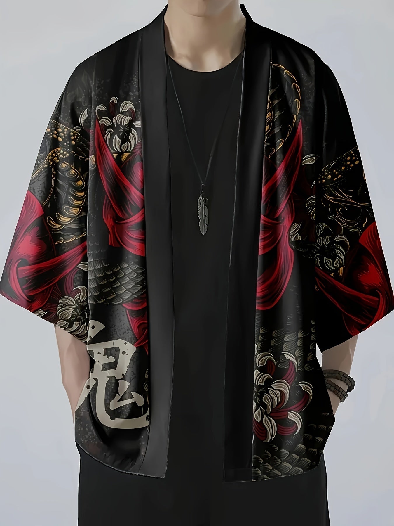 homme portant Veste Kimono Japonais