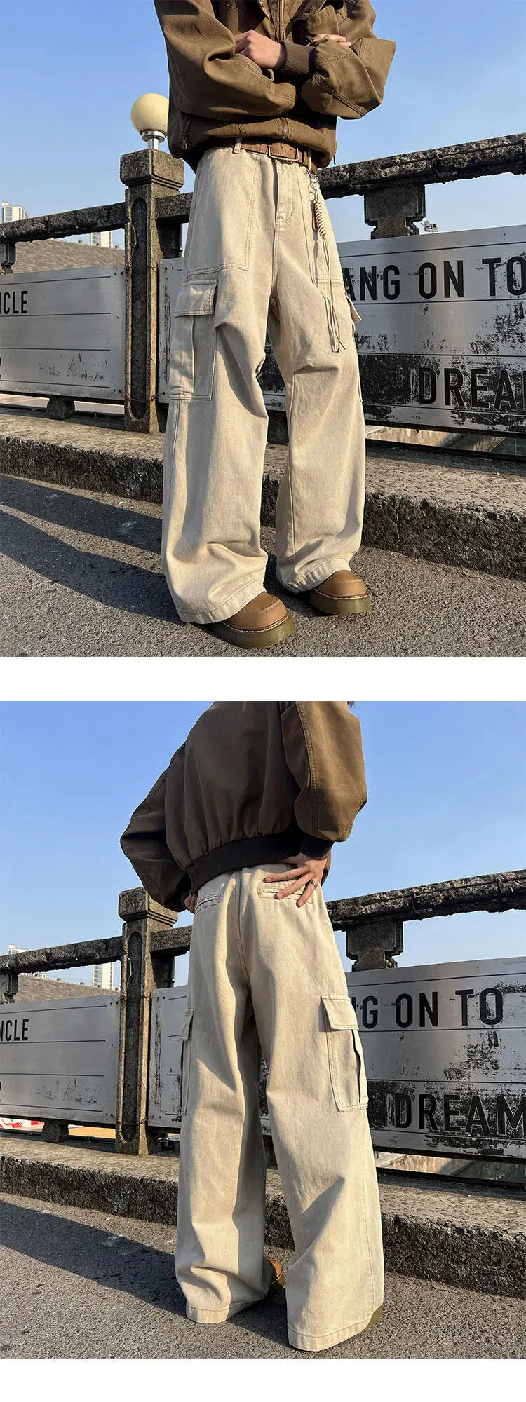 Zubon Kōdo - Pantalon  Cargo - Beige