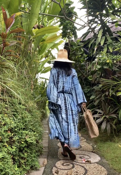 Rurisei - Kimono Long - Bleu