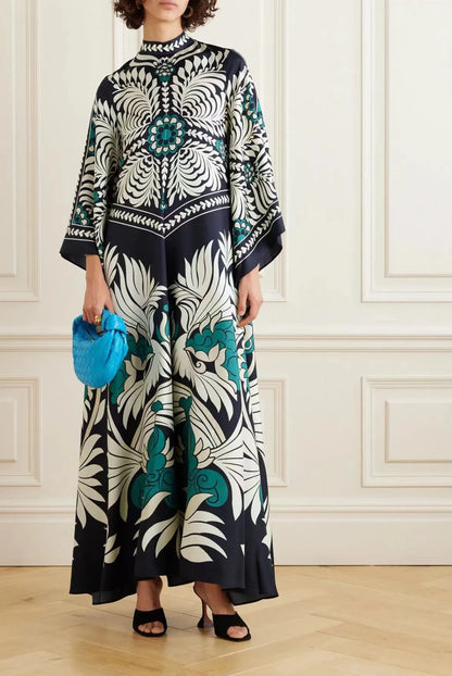 Aokage - Robe Kimono - Bleu