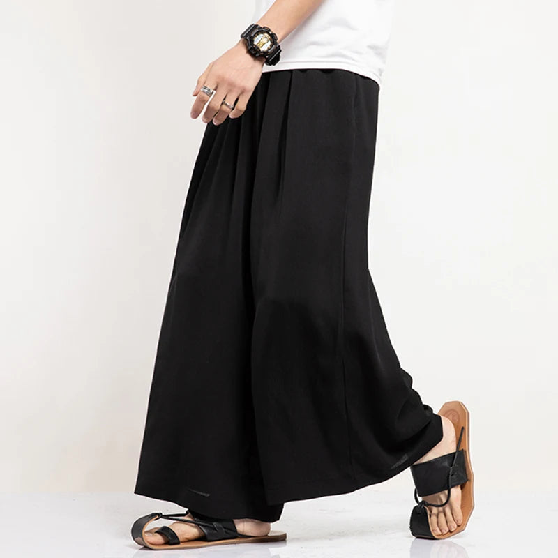 Zubon Kage - Pantalon Kimono Japonais - Noir