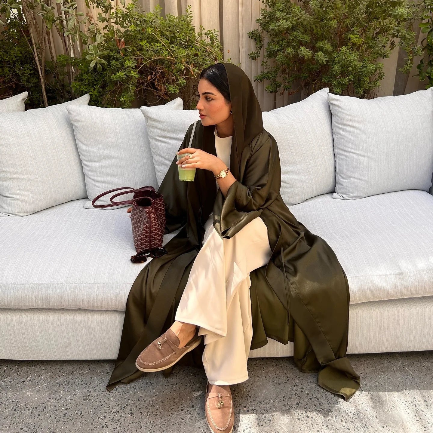 Midori Kaze - Kimono Abaya - Vert