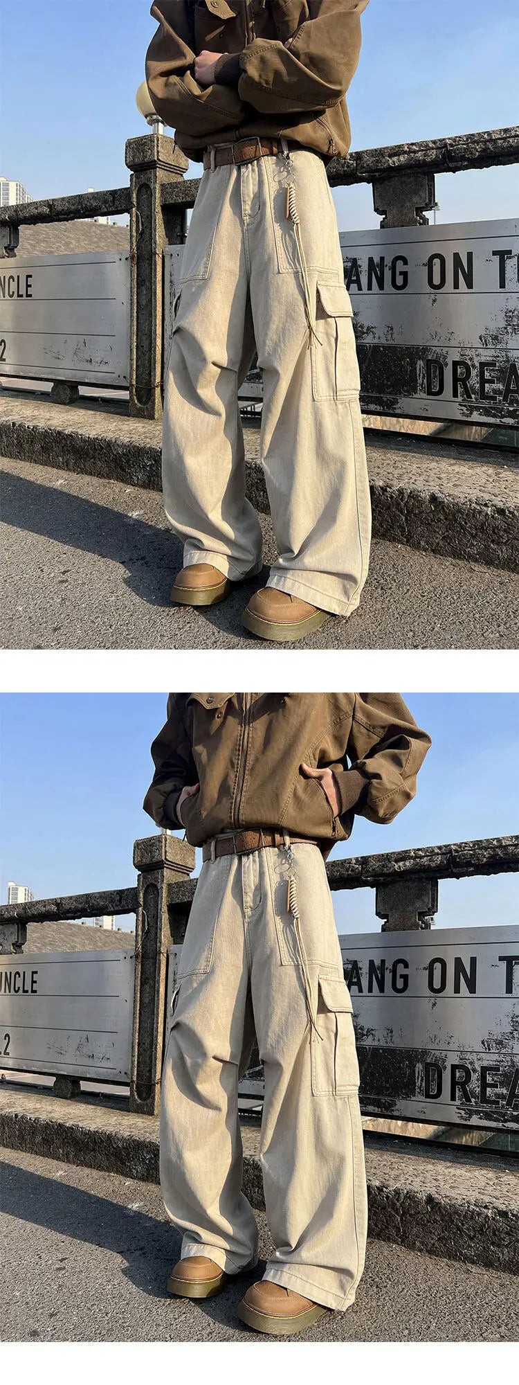Zubon Kōdo - Pantalon  Cargo - Beige