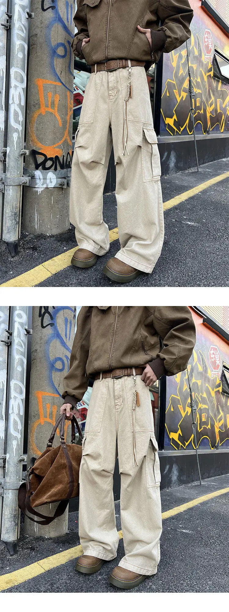 Zubon Kōdo - Pantalon  Cargo - Beige