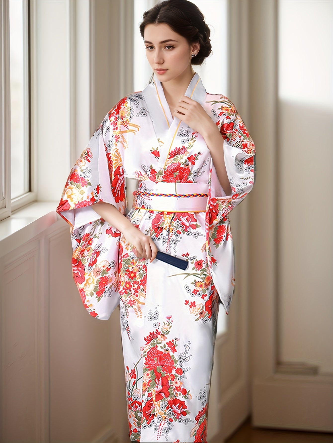femme portant kimono japonais