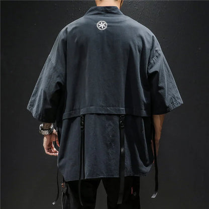 Gaisen - Veste Kimono  - Bleu
