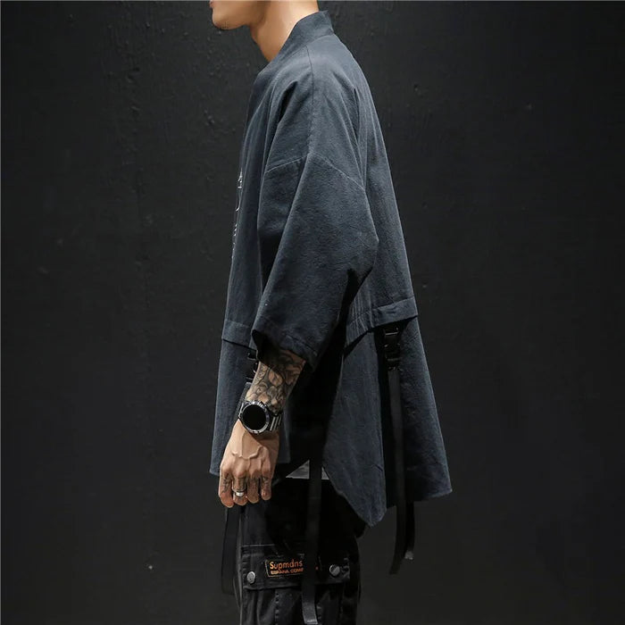 Gaisen - Veste Kimono  - Bleu