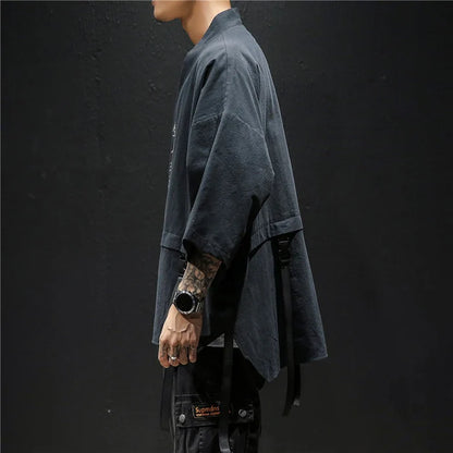 Gaisen - Veste Kimono  - Bleu