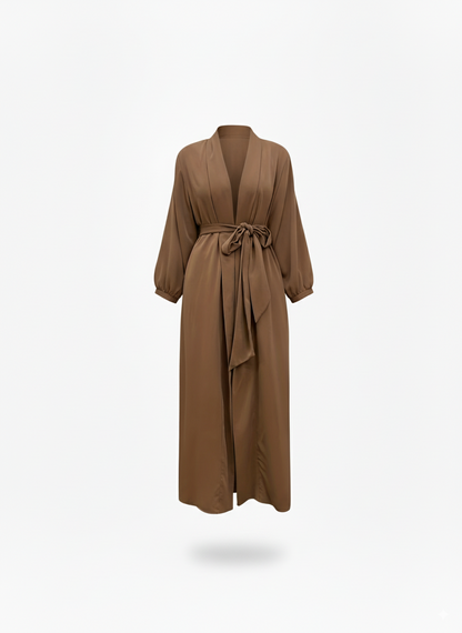 Cha Sumi - Koku Hoshi - Kimono Abaya - Marron