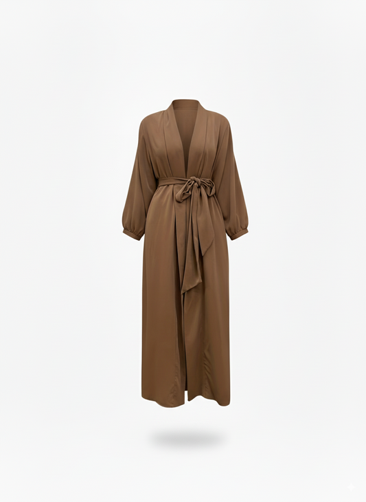 Cha Sumi - Koku Hoshi - Kimono Abaya - Marron