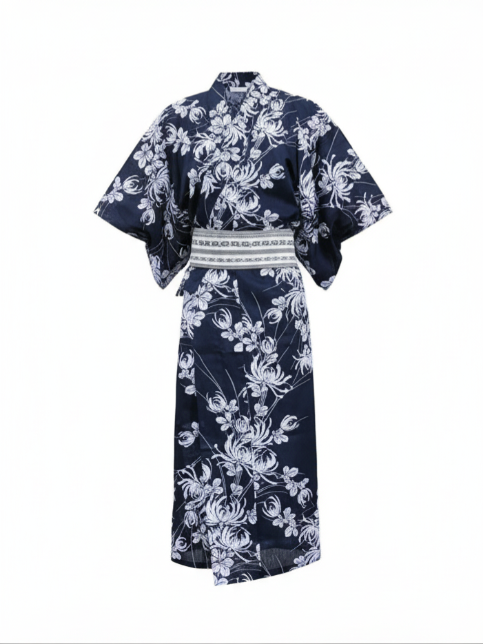 Takeshi - Kimono Japonais Homme Traditionnel -  Bleu