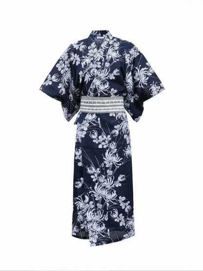 Takeshi - Kimono Japonais Homme Traditionnel -  Bleu