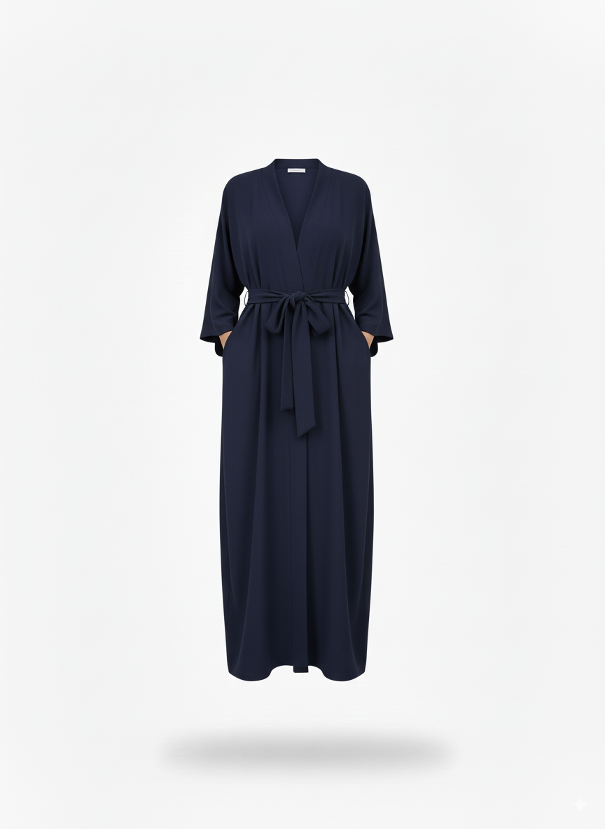 Yami Hana - Kimono Abaya -  Bleu