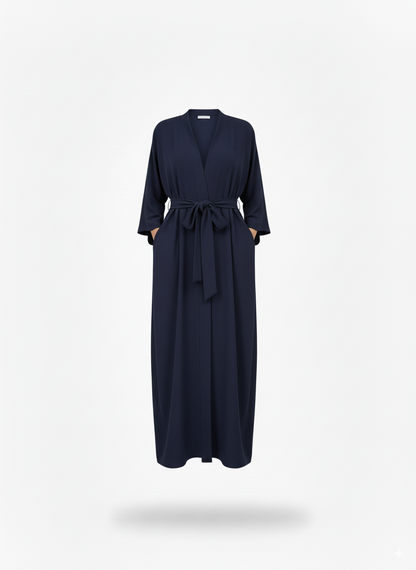 Yami Hana - Kimono Abaya -  Bleu