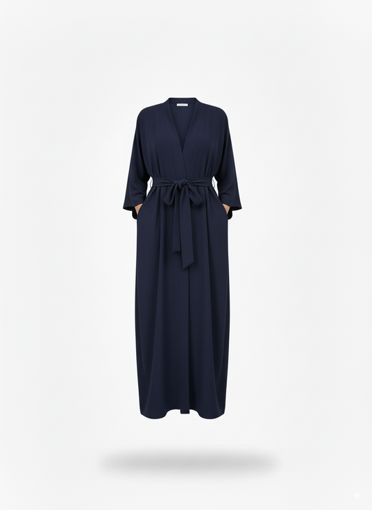 Yami Hana - Kimono Abaya -  Bleu